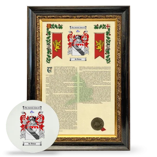 St Peter Framed Armorial History and Mouse Pad - Heirloom